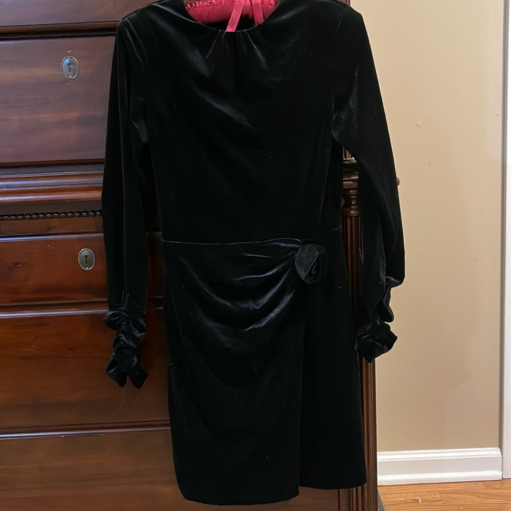 Women’s black velvet Zara dress.Runs small. Gathered at waist.